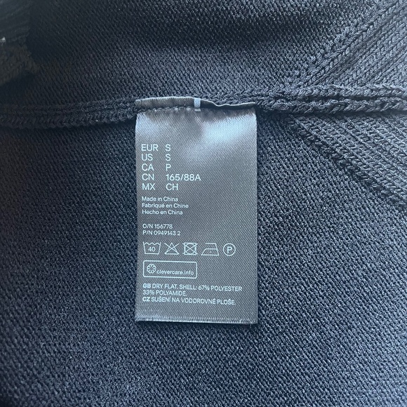 H&M Studio Collection Flounce Thick Fine-knit Black Cocktail Turtleneck Sweater - Picture 14 of 14